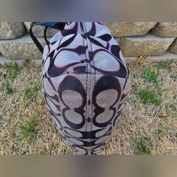 Coach Poppy Metallic Signature Tote Bag. - Picture 6 of 16